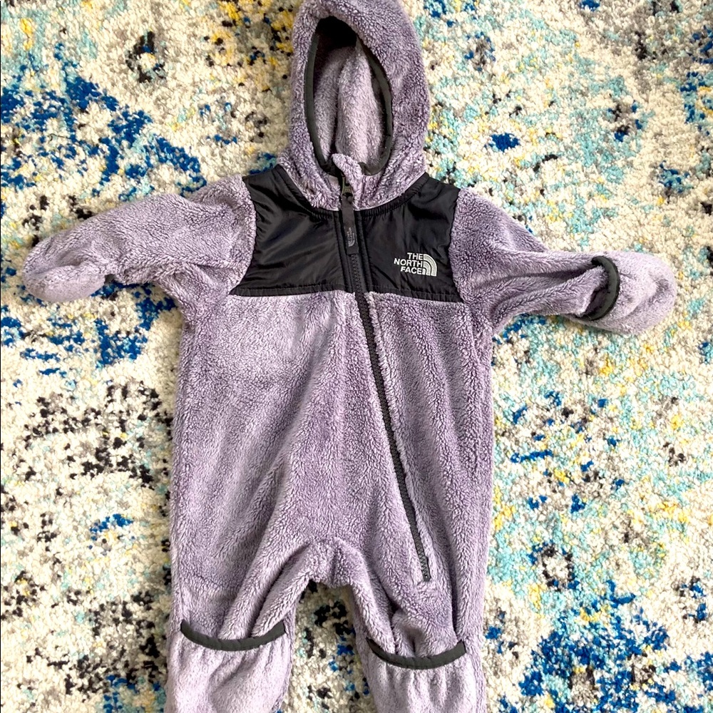 North Face zip up onesie